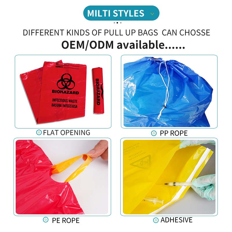 adhesive medical waste bag