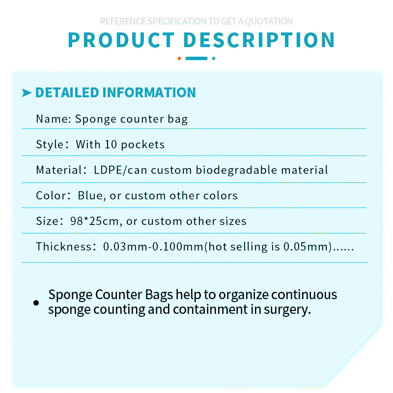 disposable sponge counter bag