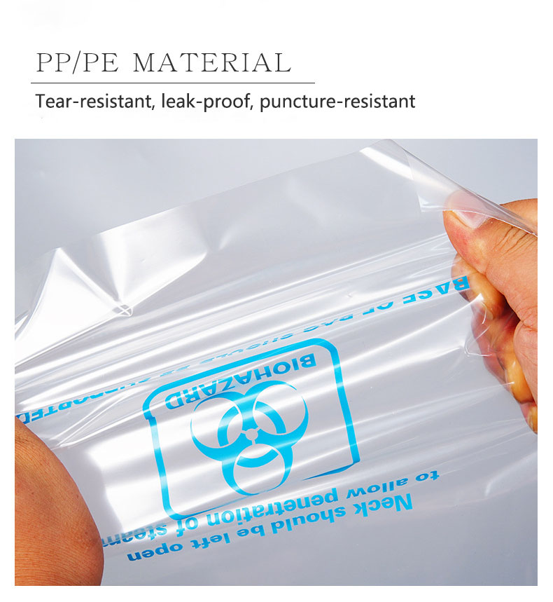 transparent medical waste bag