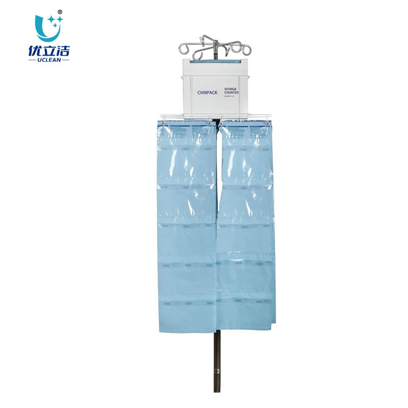 Medical PE Plastic Disposable Sponge Counter Bag for Hospital
